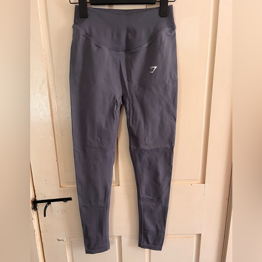 GymShark Sweat Seamless Leggings in Slate Blue